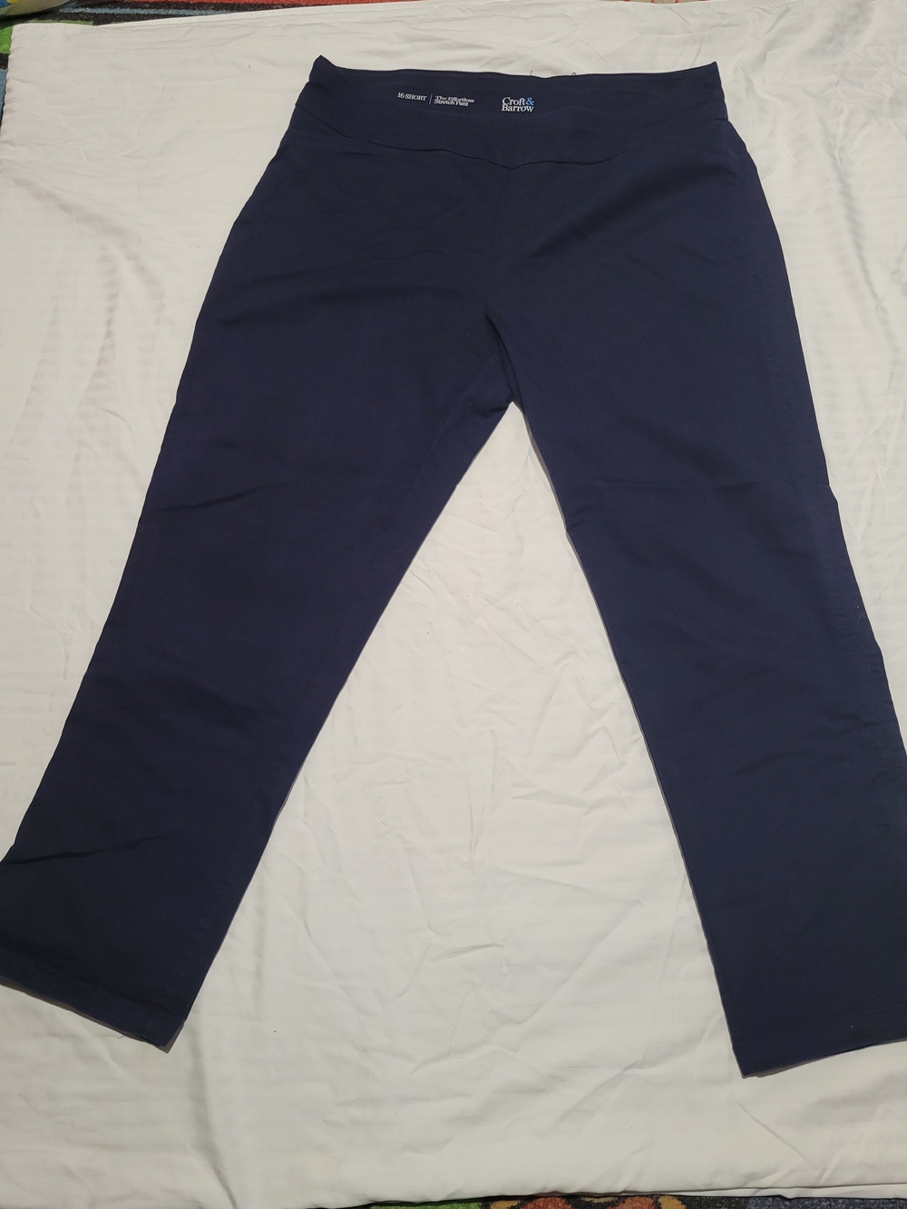 croft & barrow Navy Pull-On Capri Pants